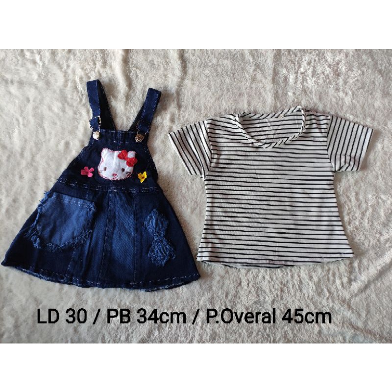 ( COD ) One Set. Overall Rok Jeans Anak Perempuan 2 - 3 tahun / Overall Maxi Jean / Overall anak per