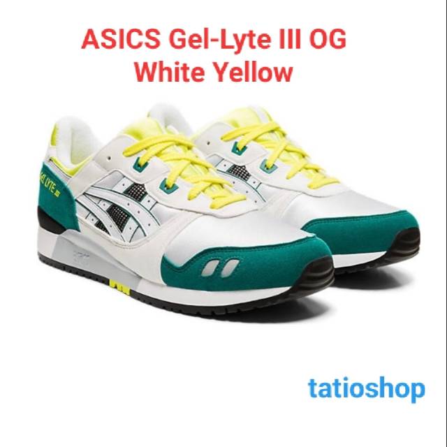 ASICS Gel Lyte III OG White Yellow - Sepatu Pria dan Sepatu Wanita sneakers Original BNIB