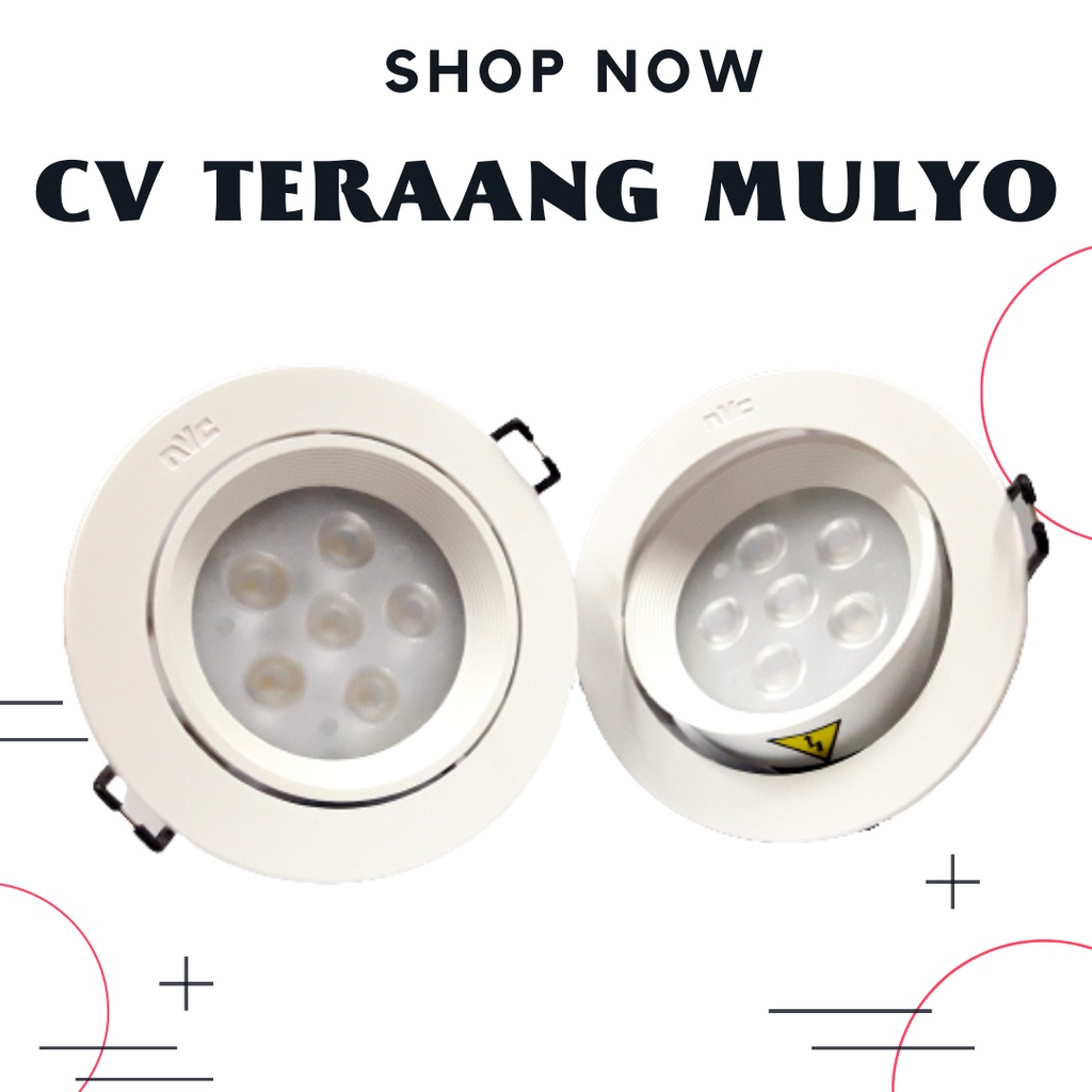 Lampu Downlight LED 6Watt Putih / Cool Daylight 5700K NVC NLED1146 5700K