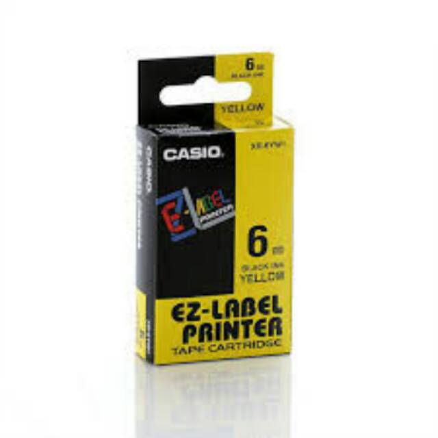 Pita / Label Printer Casio 6mm Kuning # EZ Label Tape