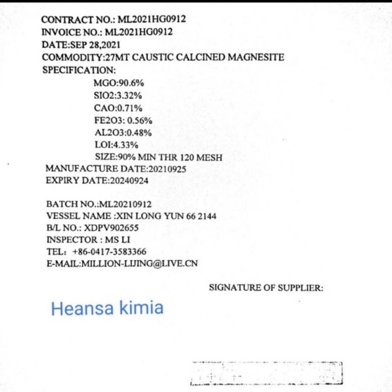 90% Magnesium Oxide Teknis / Oksida / MgO 1kg