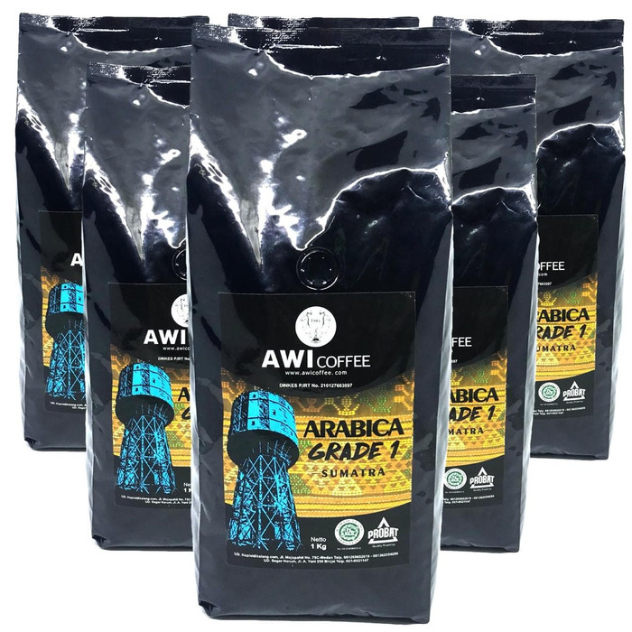 

MURAH Awi Coffee Kopi SUMATERA ARABICA GRADE 1 1Kg | Roasted Coffee Beans - Biji
