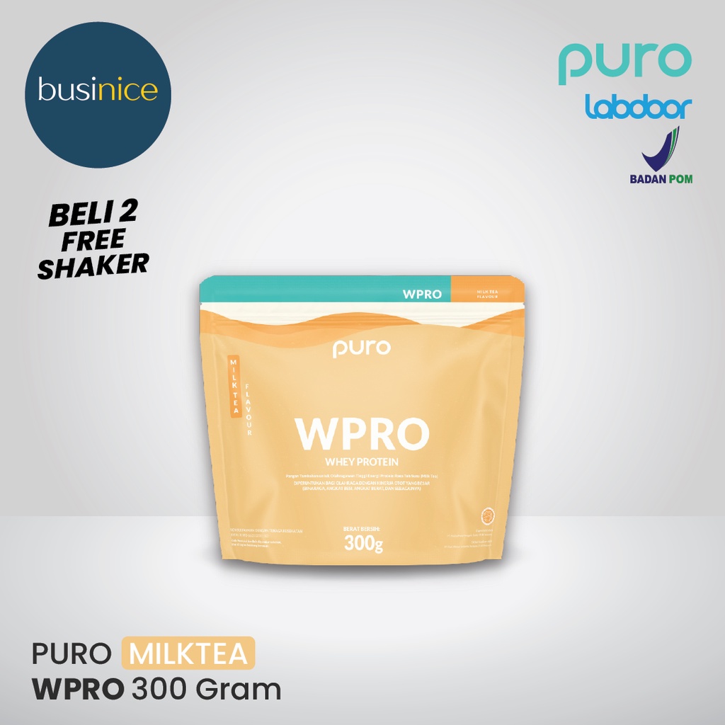 PURO Wpro Whey Protein 300 Gram BPOM Halal