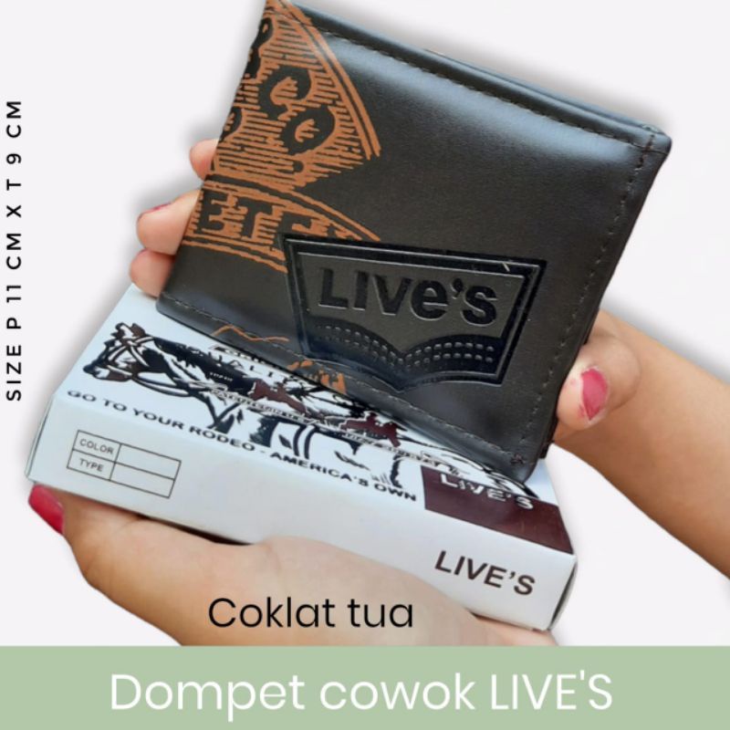 Bonus Box - Dompet Pria Lipat Live Coklat Murah Grosir