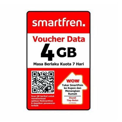 VOUCHER SMARTFREN 4GB 3HARI 1.25GB LUKMANSHOPP