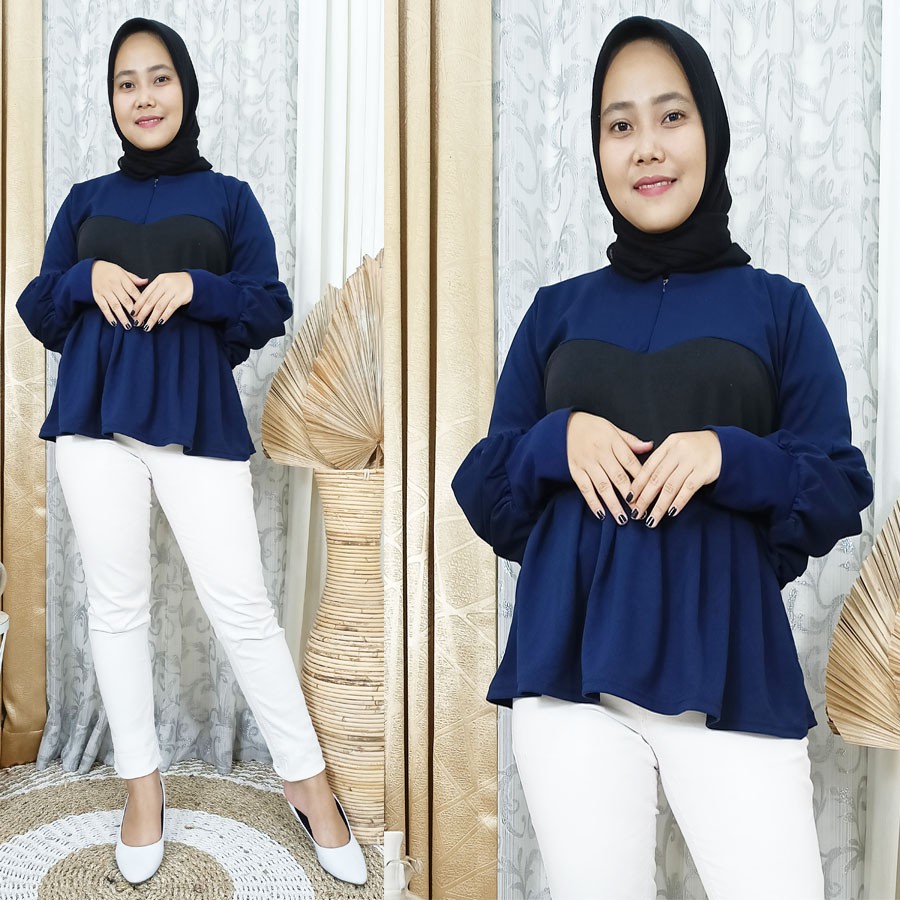 MONIC BLOUSE SLETING DEPAN CARLINA FASHION