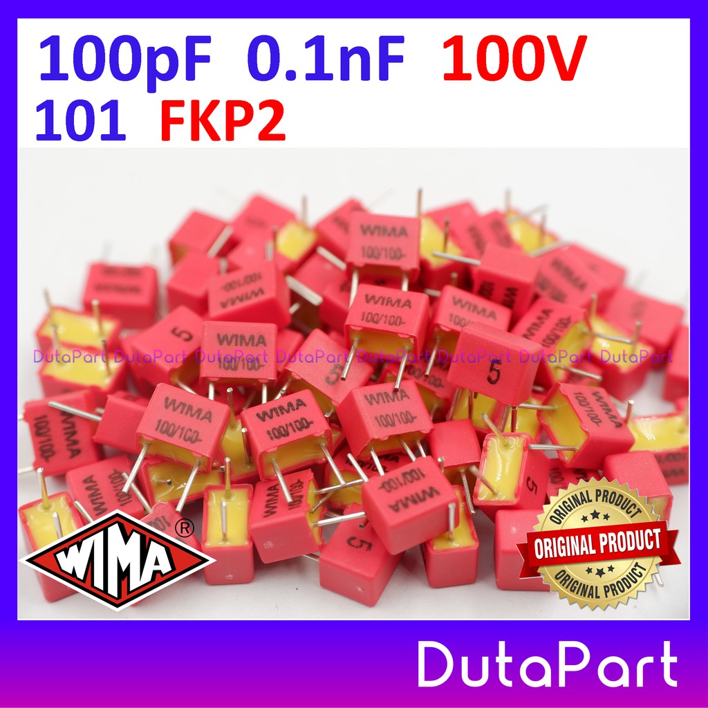 100V 100pF 0.1nF 101 FKP2 FKP 2 WIMA Film Capacitor Made In Germany