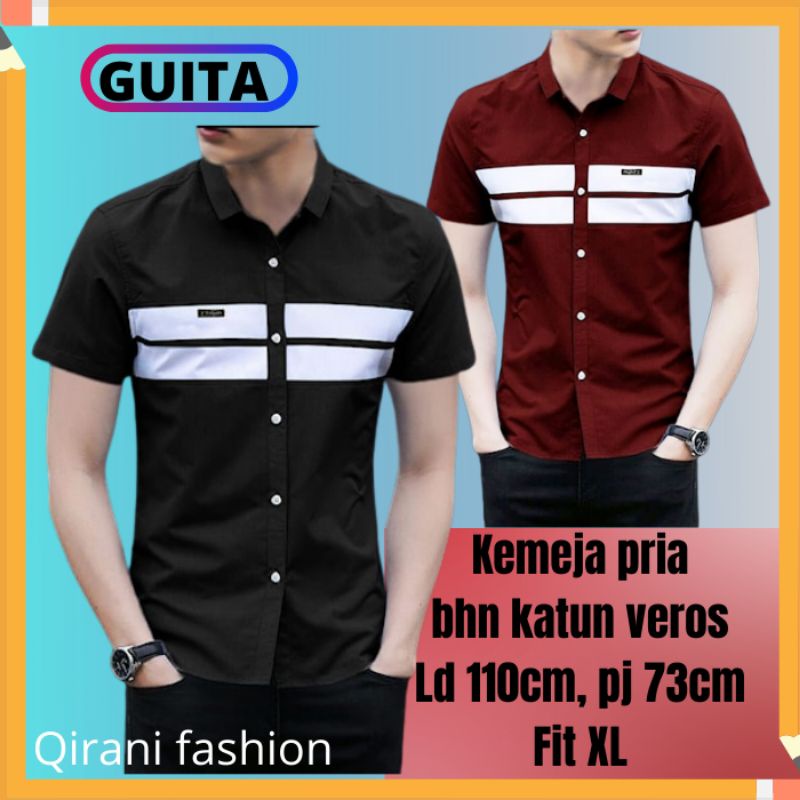 Pakaian Kemeja Kasual Laki Laki Dewasa Baju Casual Murah Pria Keren Atasan Cowok Jumbo Kekinian