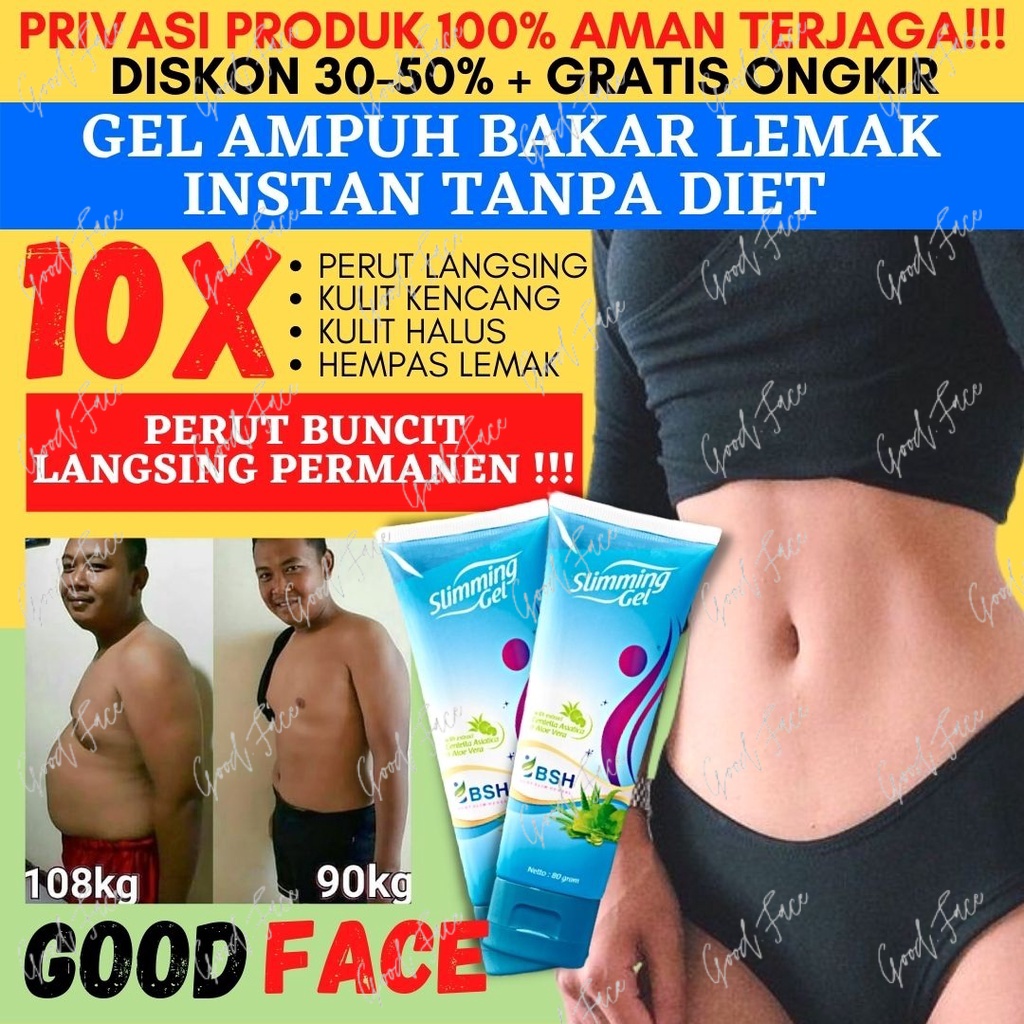 GEL PENGHANCUR LEMAK TANPA DIET - BSH SLIMMING GEL BPOM 100% ORIGINAL