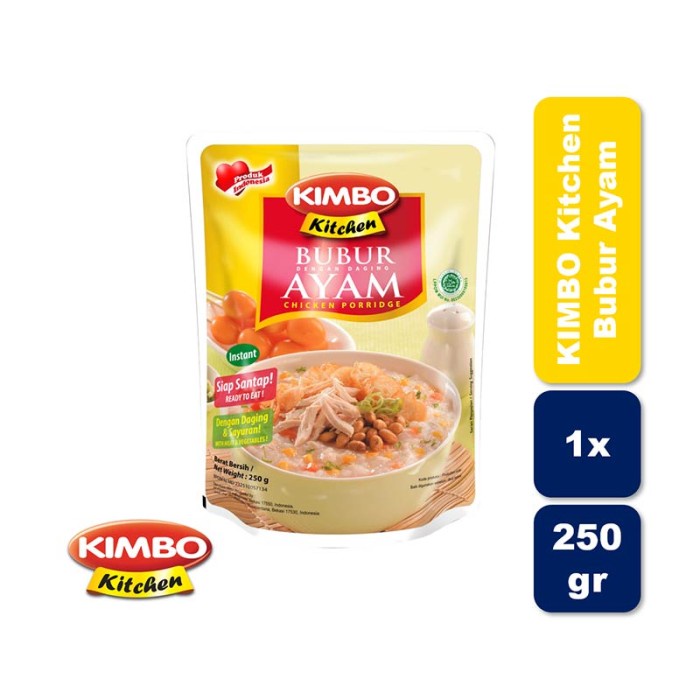 

Gg01Hh Kimbo Kitchen Bubur Ayam Makanan Instan 250 G Ds01Gkk