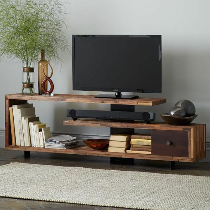 Rak TV minimalis bahan jati belanda