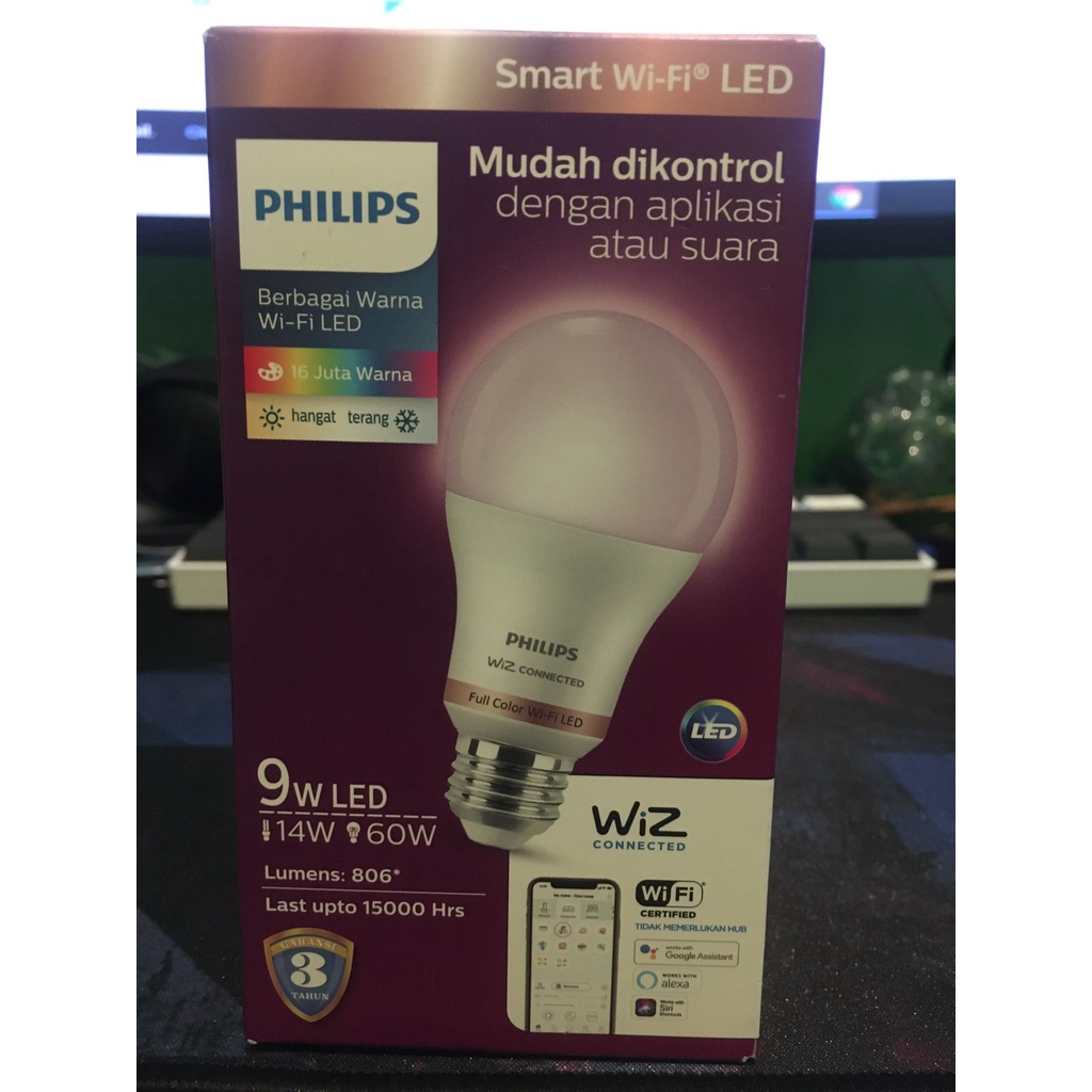 Lampu Philips warna warni original 9 watt