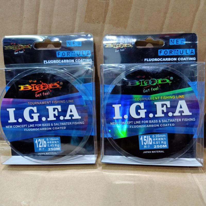 Senar pancing Blood IGFA Tournament Fluorocarbon 250m