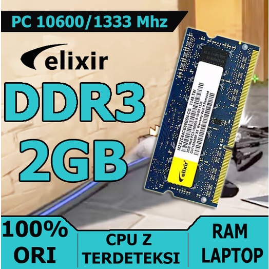 RAM Memory Laptop 2GB DDR3 PC3 10600 MERK CAMPUR