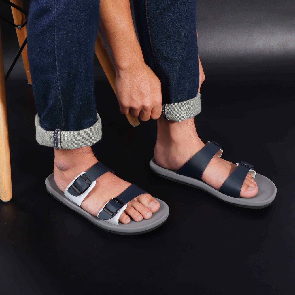 ANT PROJECT - Sandal Slide Navy Com Gesper BROTHER