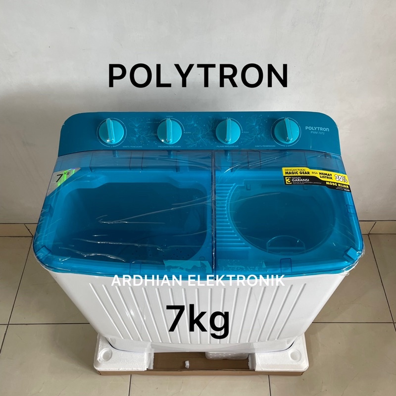 MESIN CUCI POLYTRON PWM 7072 PRIMADONA SAMBA 2 Tabung 7 Kg