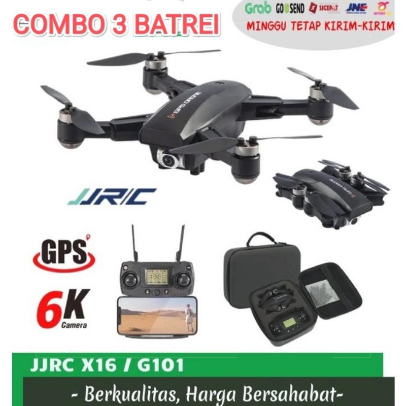 cod drone gps murah lipat jjrc x16 kamera 6k 5ghz