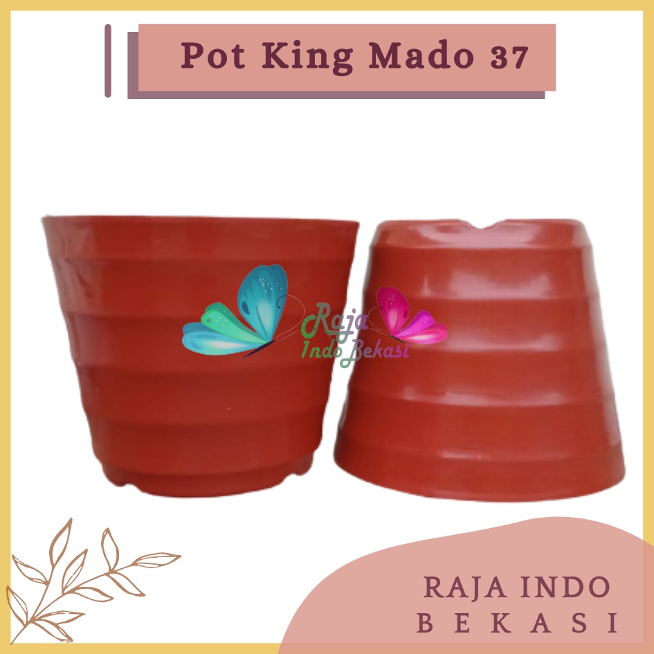 Rajaindobekasi Pot King Mado 37 Putih Merah Bata Coklat Terakota Teracota Teraccota Diameter Atas 30 Cm Garden Of Love Pot Plastik Besar Jumbo 40 50 60 Cm Untuk Tanaman Murah Grosir