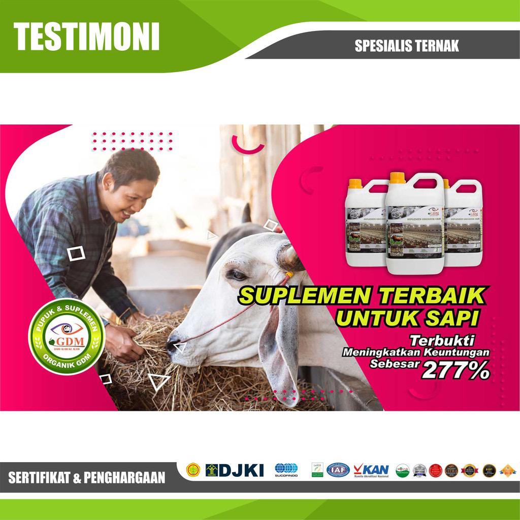 Suplemen Organik Cair GDM Nutrisi Perikanan dan Peternakan 1 Liter Original