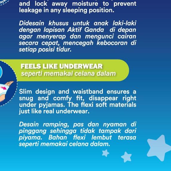 SENSI NIGHT PANTS BOYS 4XL10 - Popok Junior