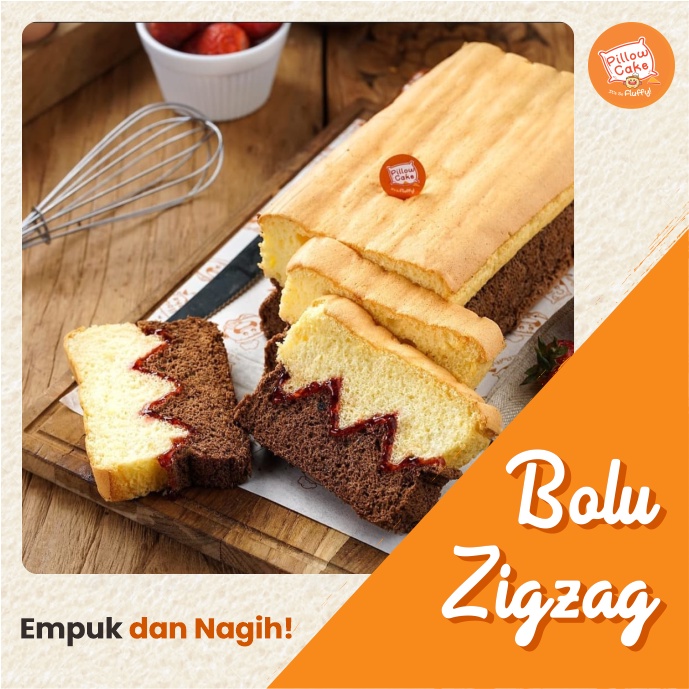 

PILLOW CAKE BOLU ZIG ZAG