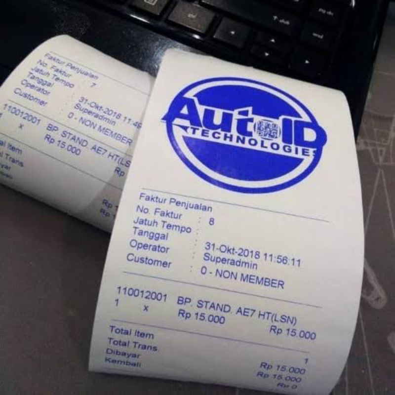 

Kertas Struk Thermal Coreless Hasil Cetak Biru