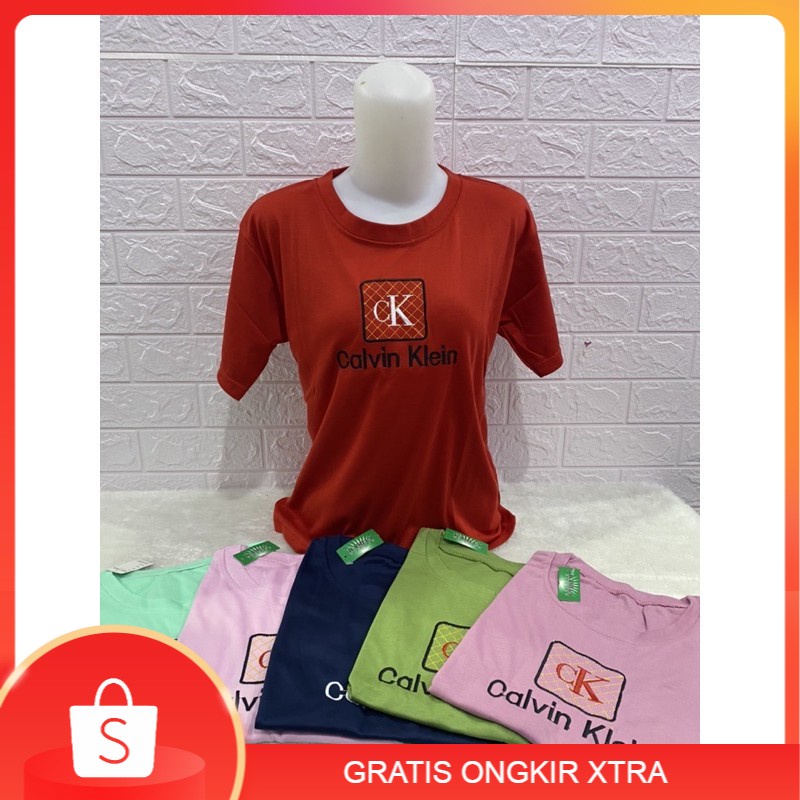 Kaos O neck Bordir Oversize Wanita JUMBO