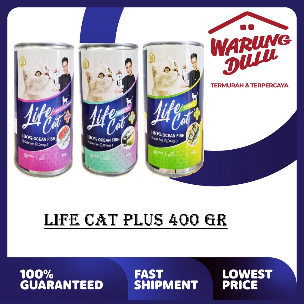 LIFE CAT PLUS 400gr Whole Fish (GRAB/GOSEND)