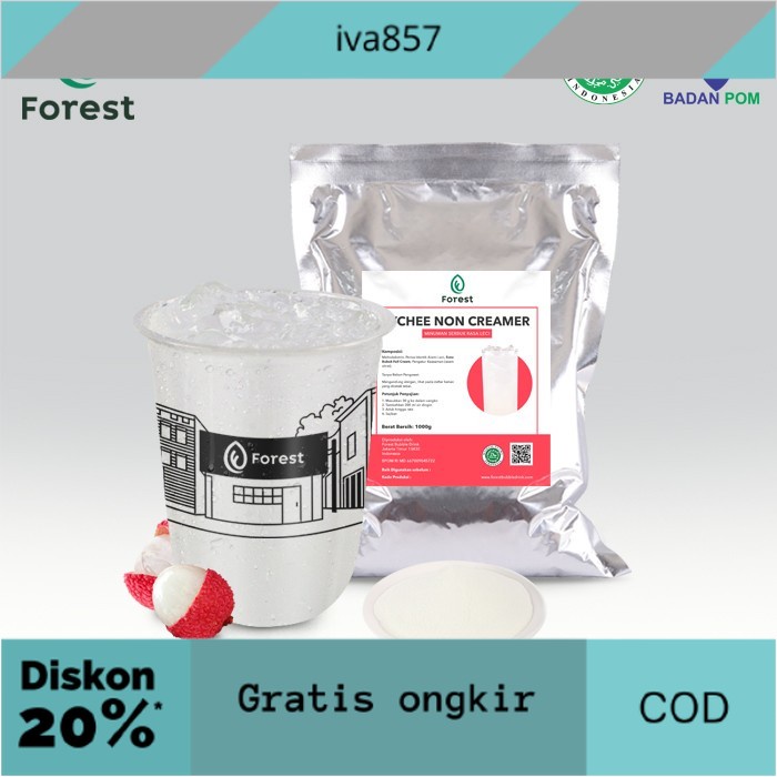 

PROMO Bubuk Minuman LYCHEE SQUASH Powder 1000 g - FOREST Bubble Drink - POWDR+BUBLEWRAP GRATIS ONGKIR