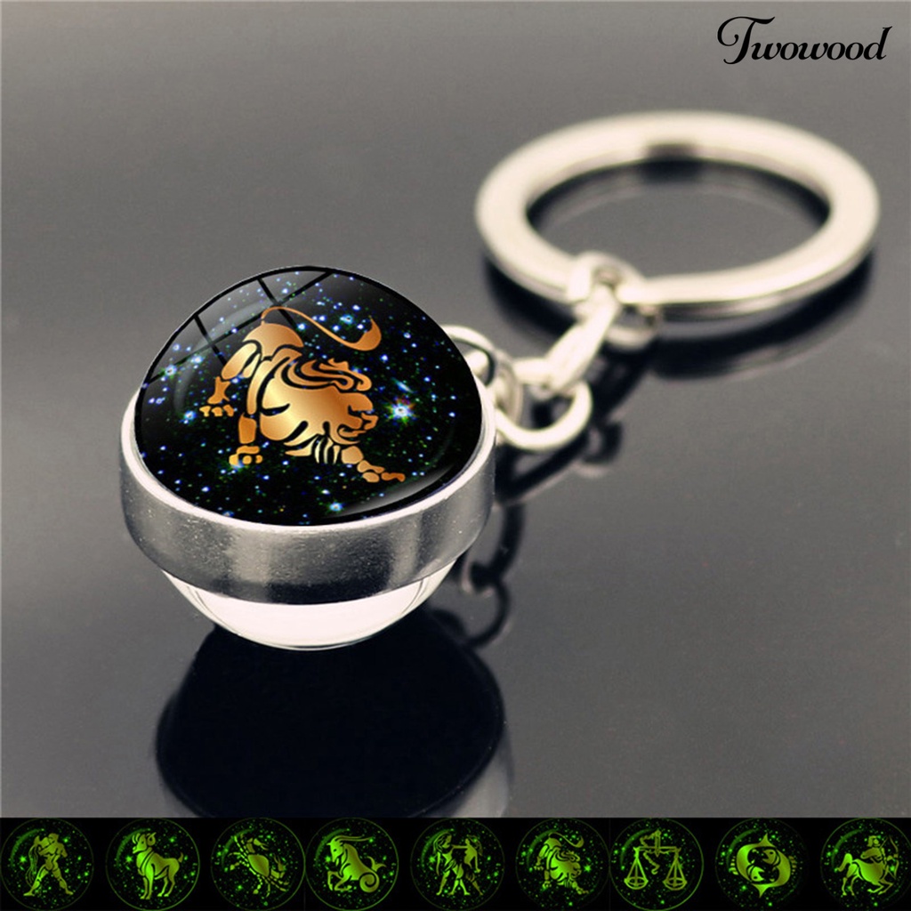 Twowood Gantungan Kunci Mobil / Tas Ransel Wanita Desain Horoskop