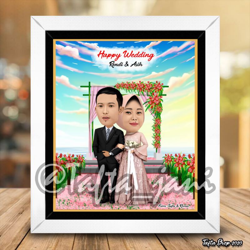 

Karikatur Wedding Kado ulang tahun kado anniversary karikatur ultah karikatur nikah Hadiah unik