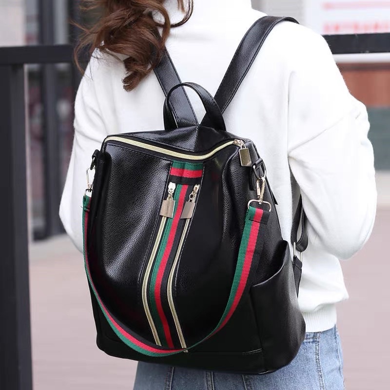 TI 3127 - RANSEL FASHION WANITA KOREA TAS RANSEL IMPORT WANITA MURAH RANSEL KULIAH - E