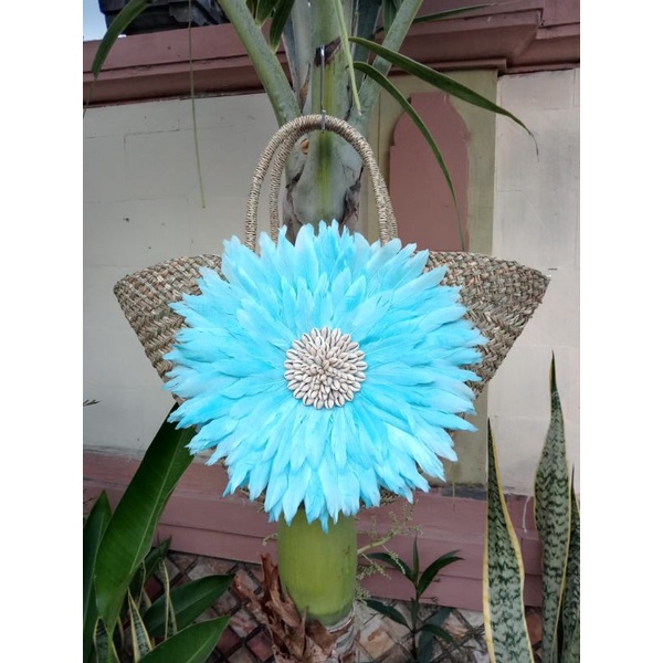 Tas Pantai Mendong bulu, Tas Anyamam handmade Khas Bali
