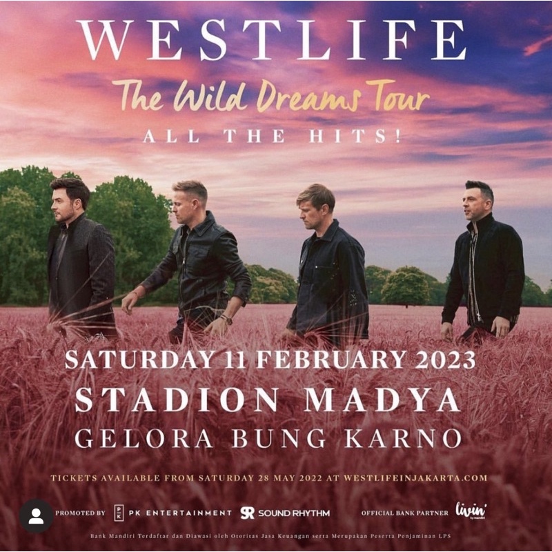 Tiket Konser Westlife The wild Dreams Tour CAT 1  Februari 2023