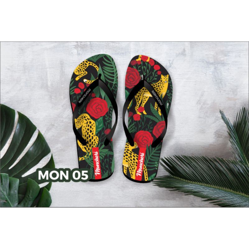 Sandal Jepit Wanita Printing Sendal Model Terbaru