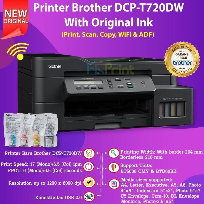 

BROTHER DCP-T720DW Printer Ink Tank Multifunction T720 WiFi Duplex ADF