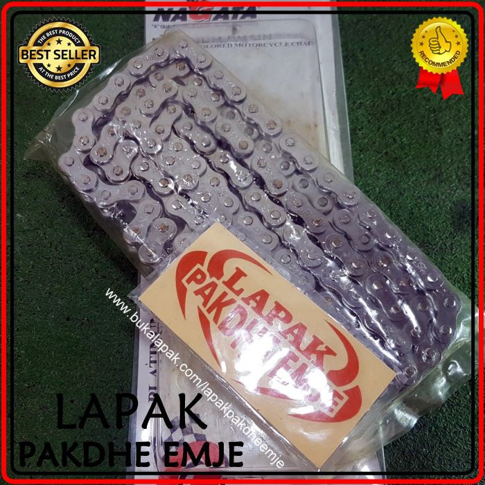 RANTAI 428 130 NAGATA ORIGINAL SILVER CHROME RANTE 428 130L KROM CHROM LAPAK PAKDHE EMJE