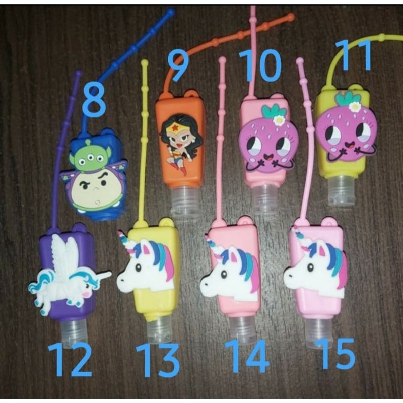 gantungan case holder motif  karakter hand sanitizer/ shampoo