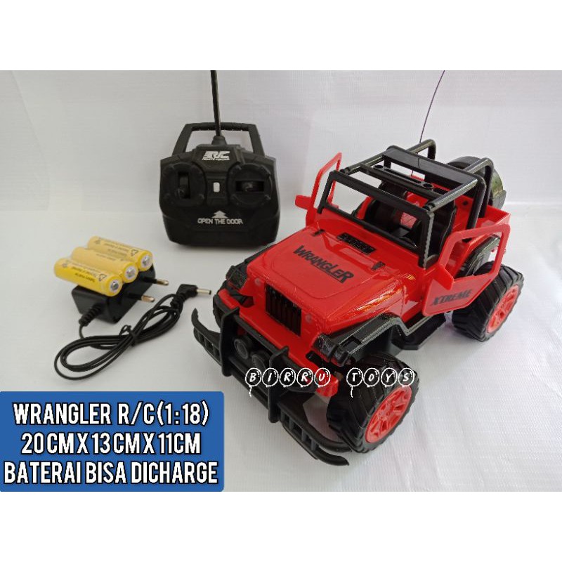 Jual Mainan RC Mobil Jeep Wrangler Remote Control Baterai Bisa Dicharge