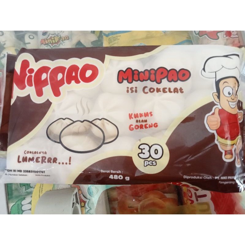 

Nippao Minipao Isi Coklat Isi 30pcs, Bakpao Karakter Dalamnya Isi Coklat Isi 6pcs