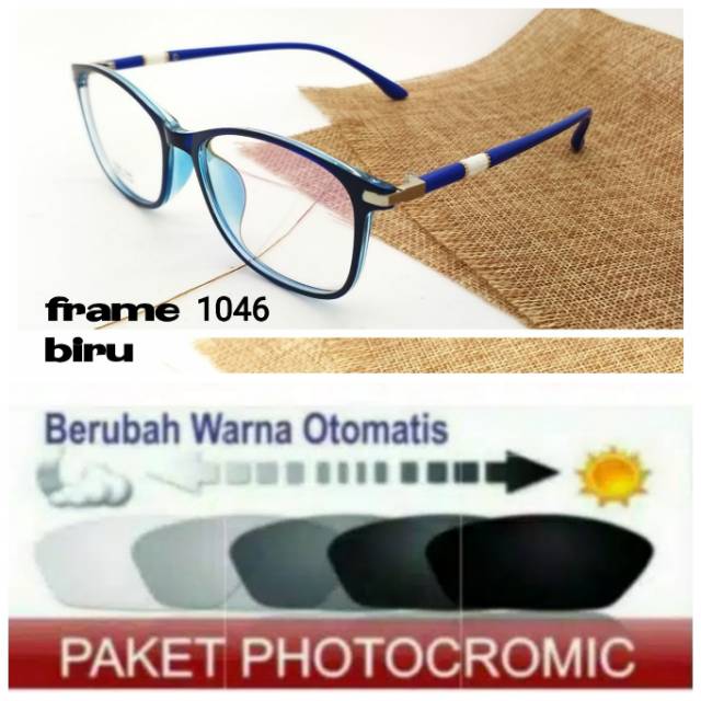 Frame Kacamata Anti UV, Kaca mata Photocromic / Photogrey, Kacamata Minus Anti Radiasi Terbaru