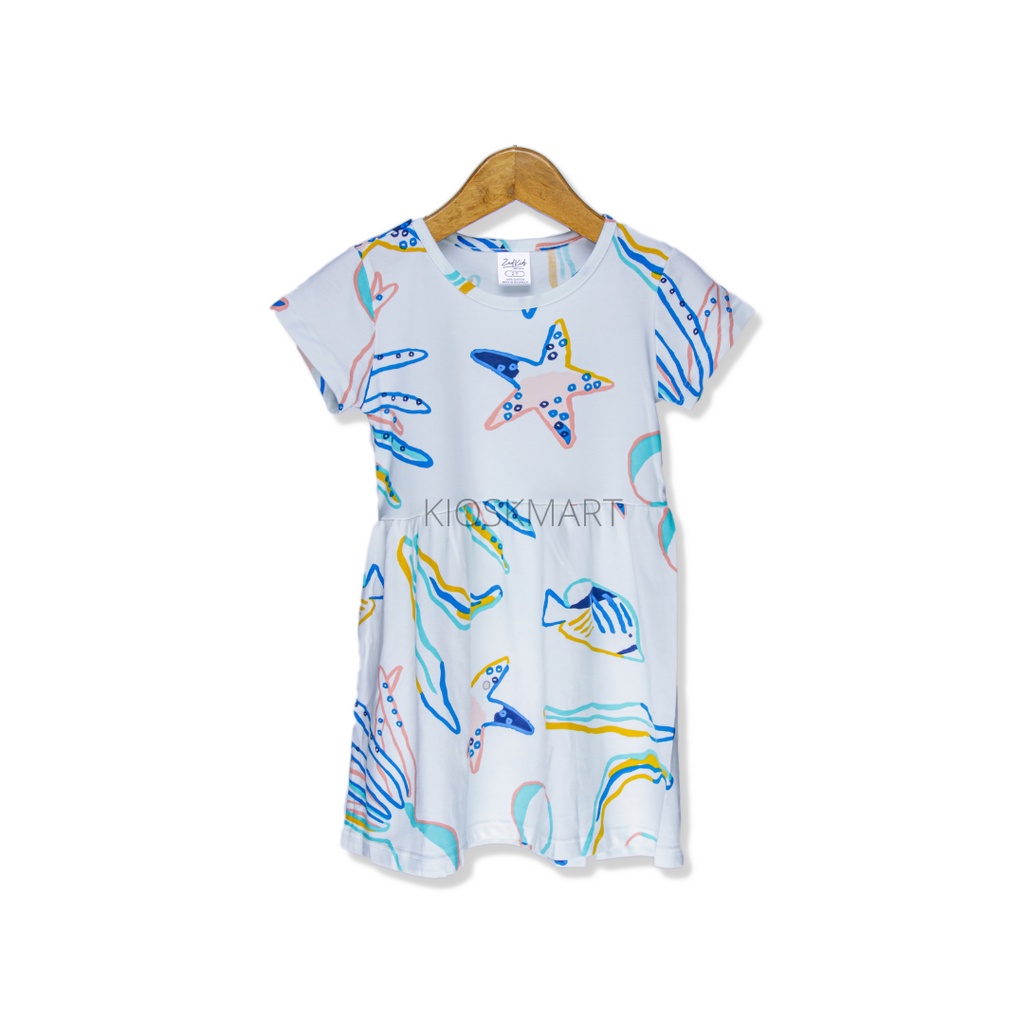 Dress Anak Perempuan Motif Ocean 1-8 Tahun Zad Kids | Pakaian Anak Perempuan| Baju Anak Perempuan | 