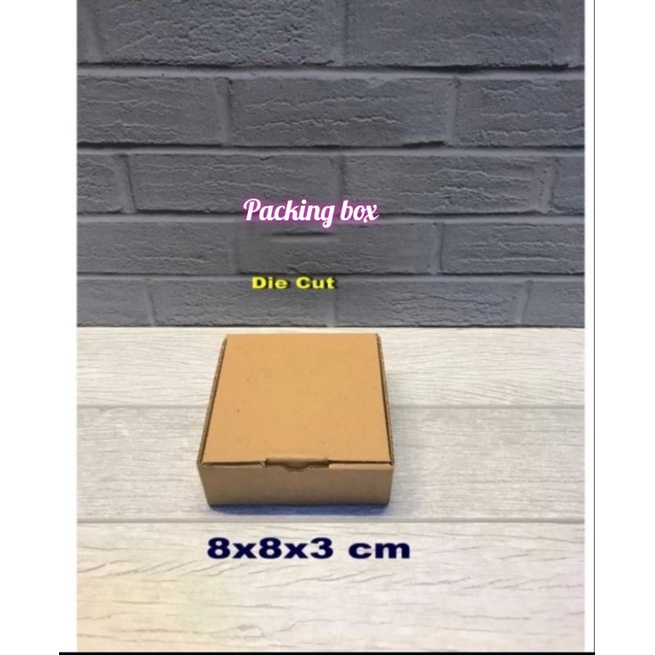 

Kardus uk.8x8x3 cm box/karton die cut untuk packing dll