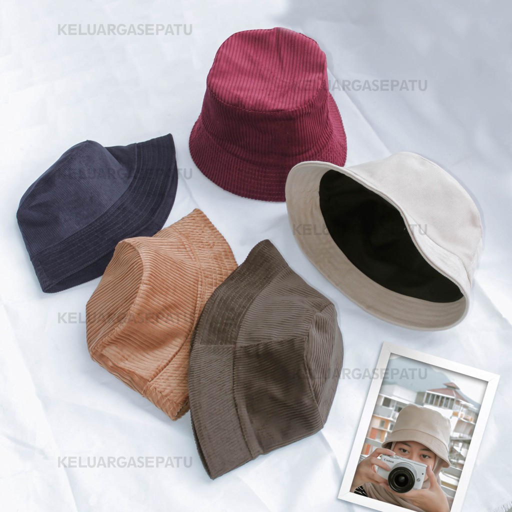 TOPI BUCKET CORDUROY BUCKET HAT CORDUROY TOPI BUCKET WANITA  BUCKET PRIA TOPI BUCKET PREMIUM