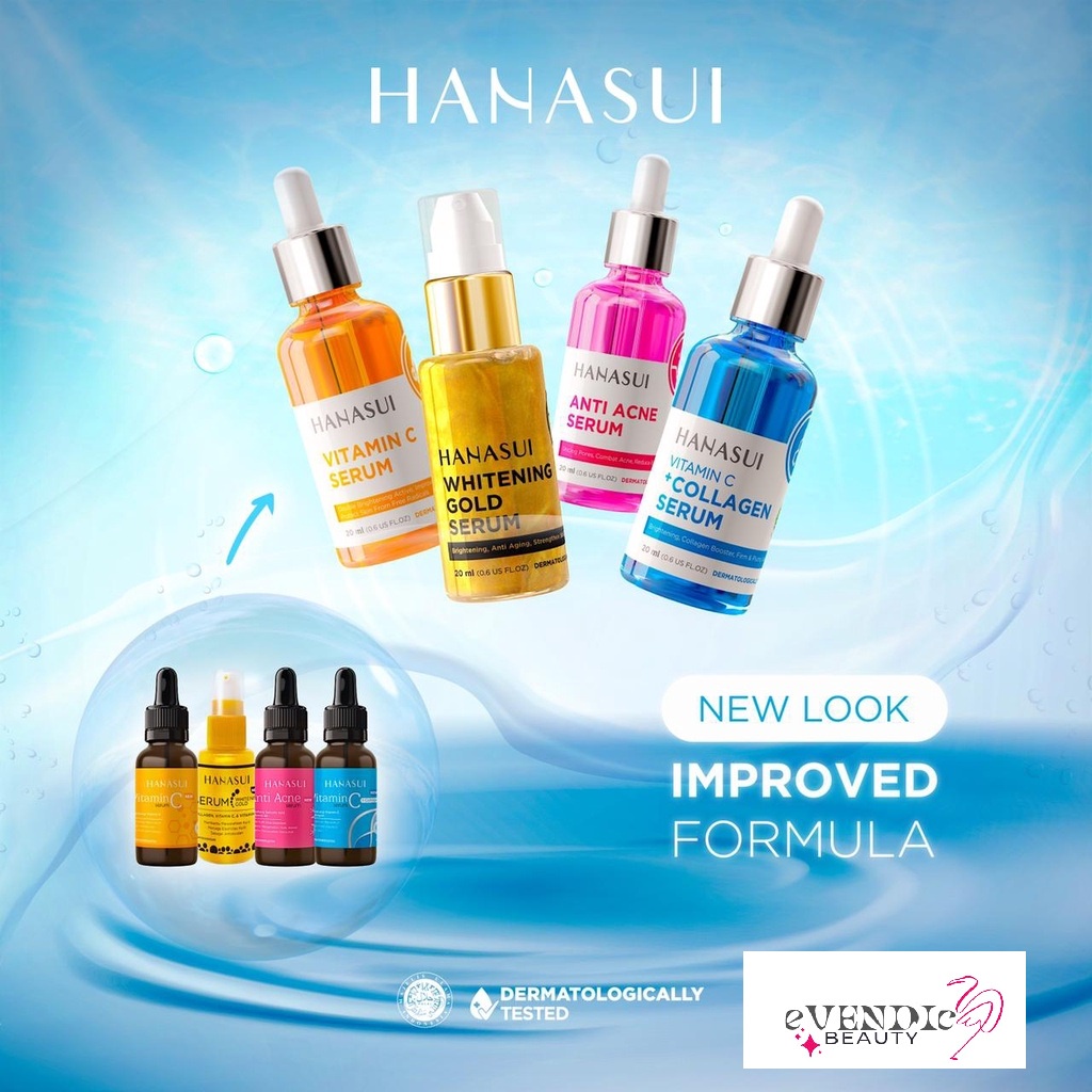 READY Hanasui Serum Wajah Vitamin C / Collagen / Anti Acne / Whitening Gold 20 ML / Power Bright / peeling / acne / barr