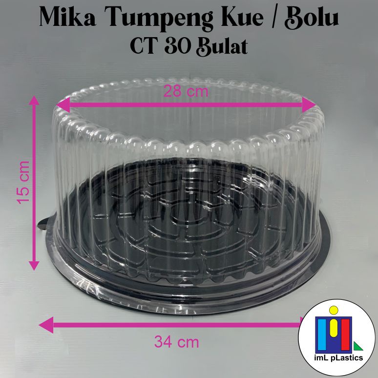 Mika tart CT 30 Bulat/ Mika puding/ Cake tray/ Mika bolu bulat - set 10pcs