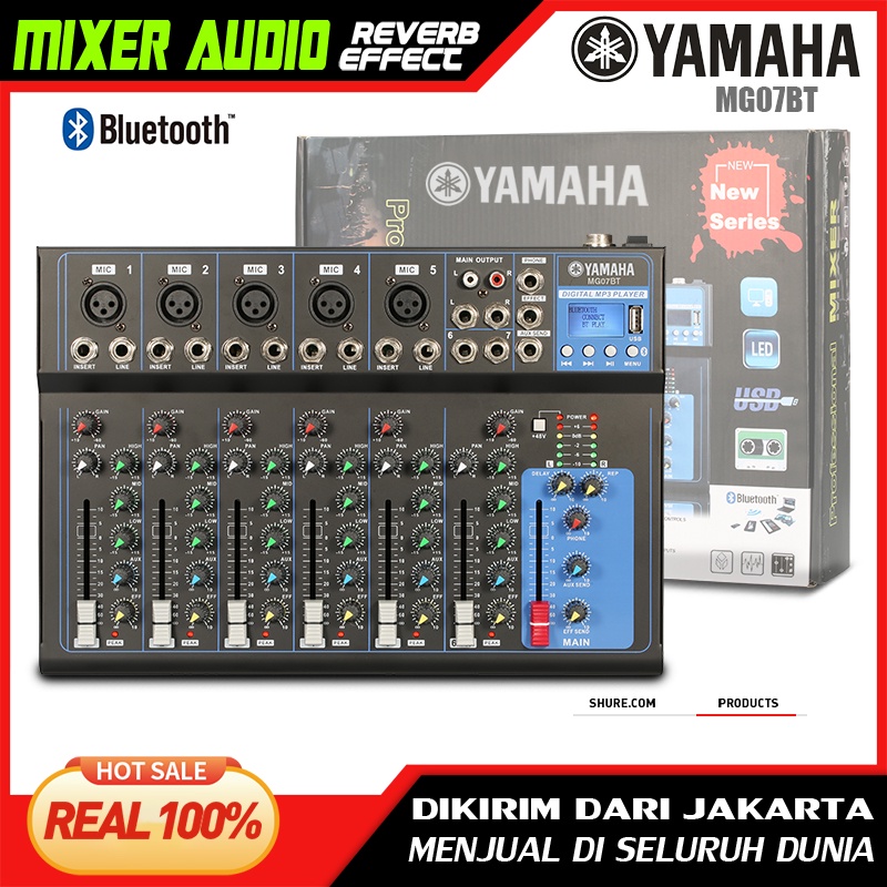 Mixer Y MG07BT 7channel DJ MIXER mendukung peralatan audio pemutaran Bluetooth/MP3/USB