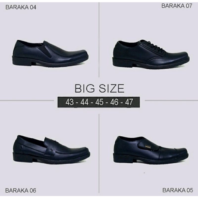 Pantofel Series / Sepatu Big Size Pria 43-44-45-46-47 Oxford Exclusive ukuran JUMBO Kulit Hitam murah, 47