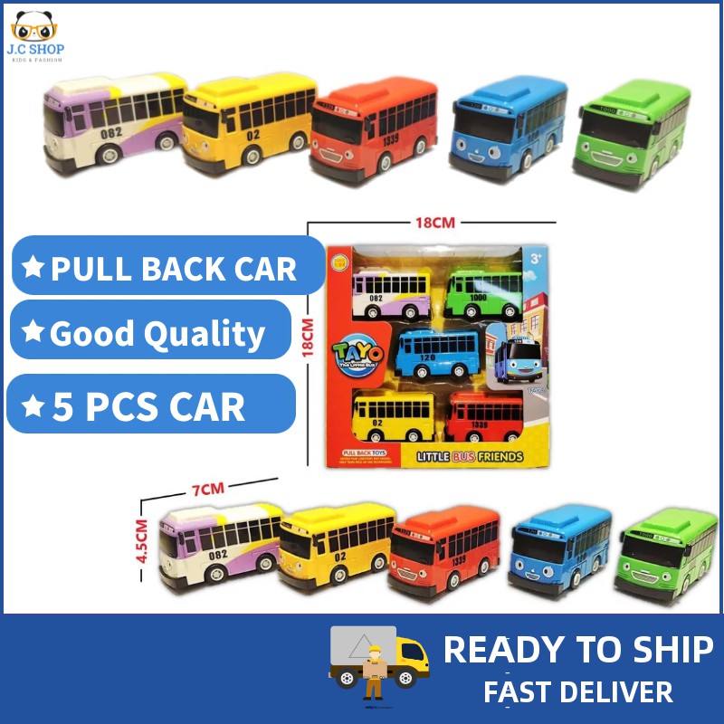 Tayo Mainan Bus Kartun Model Pull Back Untuk Anak