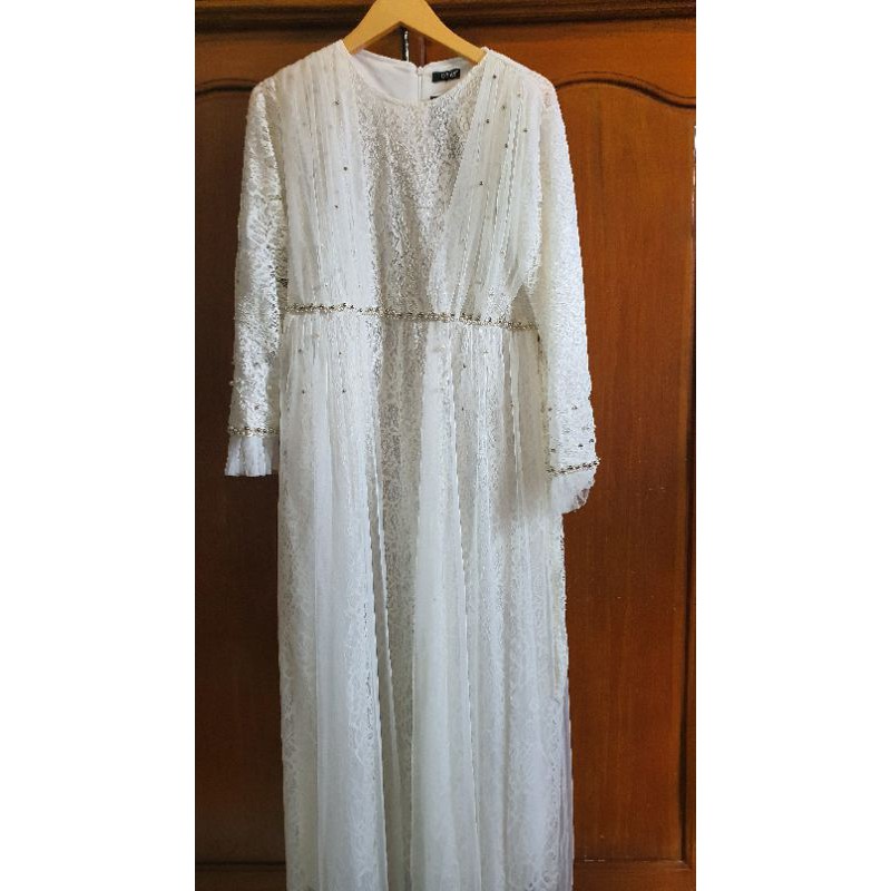 ozias putih gamis /dress